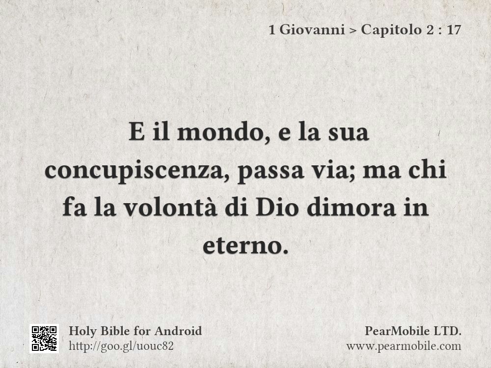1 Giovanni, Capitolo 2:17